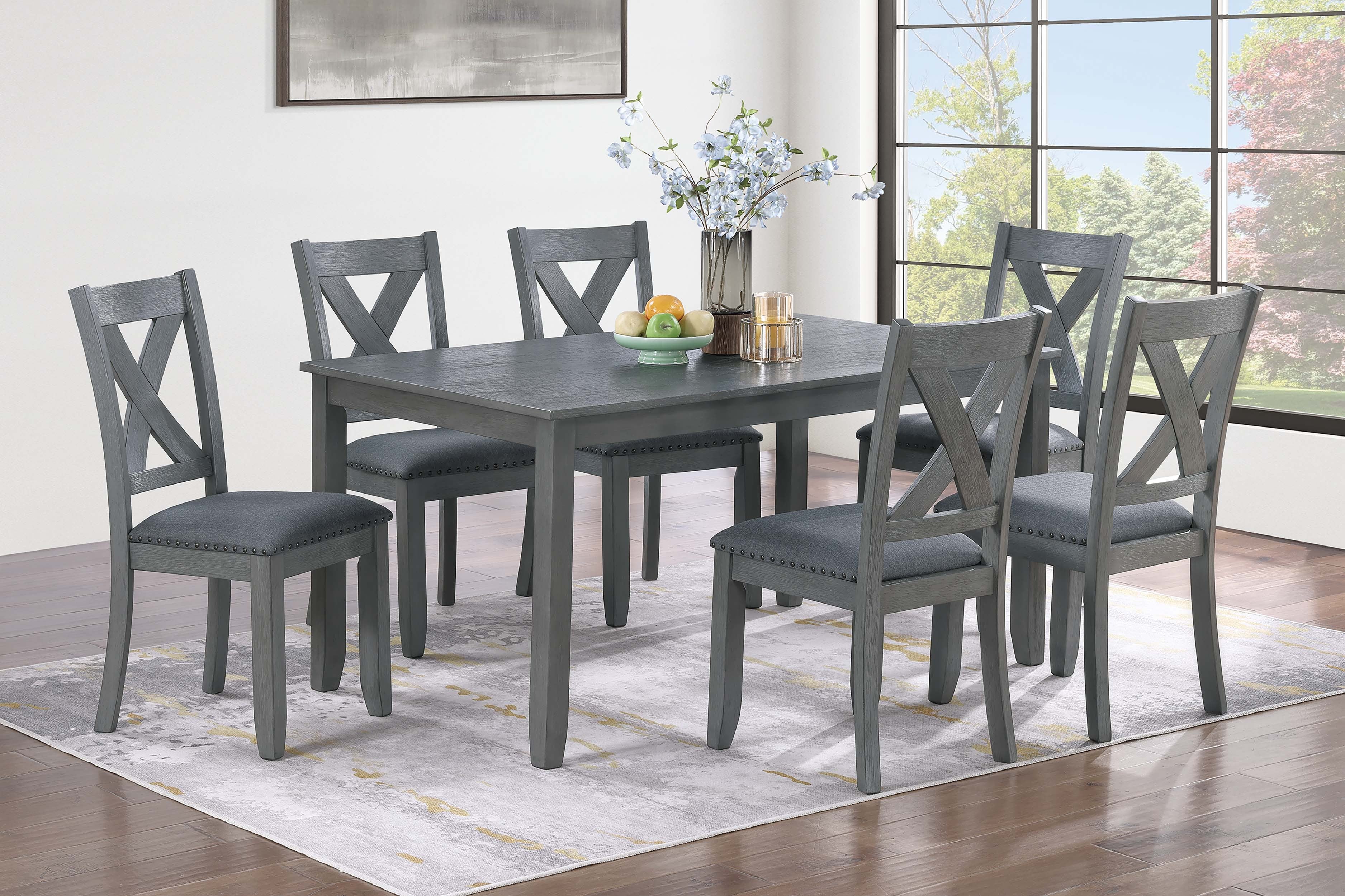 7-Piece Dining Set - Gray