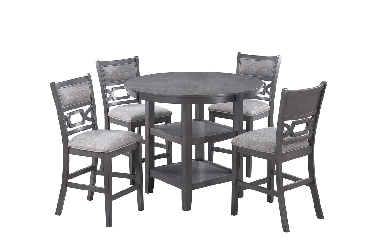 5-Pc Counter Height Dining Set - Gray