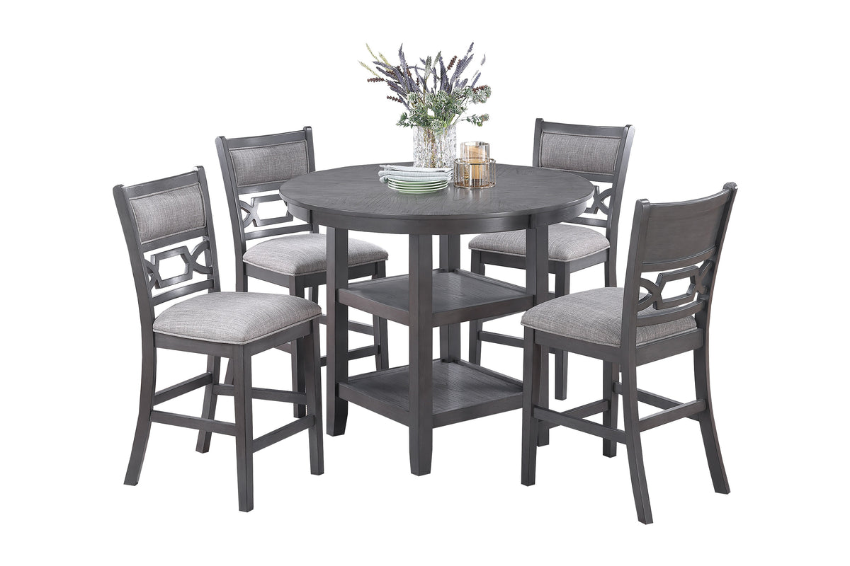 5-Pc Counter Height Dining Set - Gray