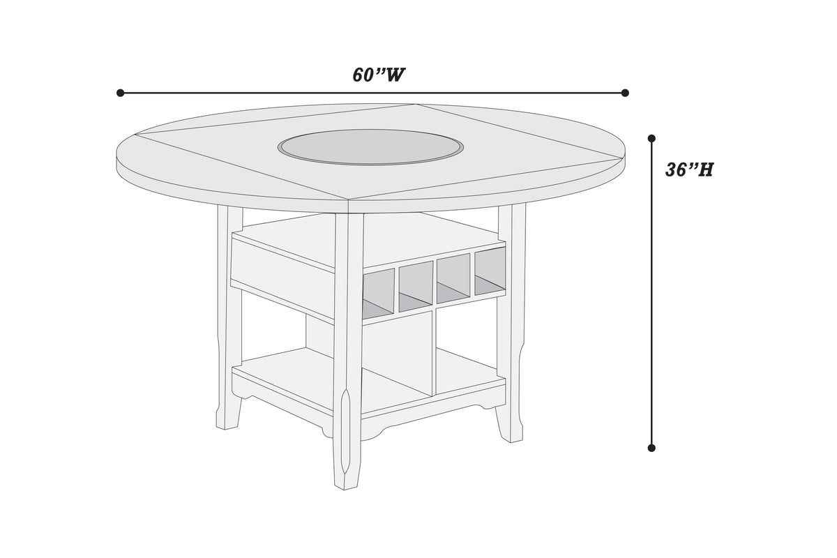Counter Height Table - Gray