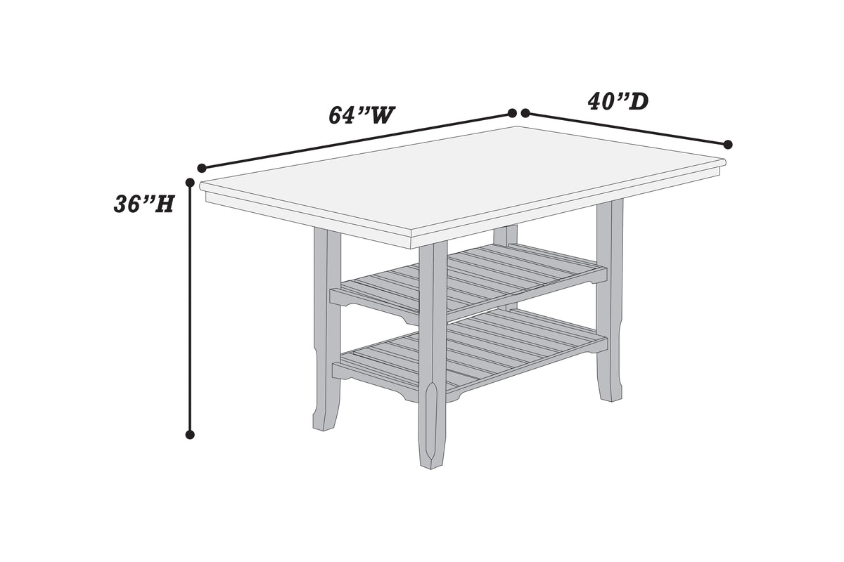Counter Height Table - Gray