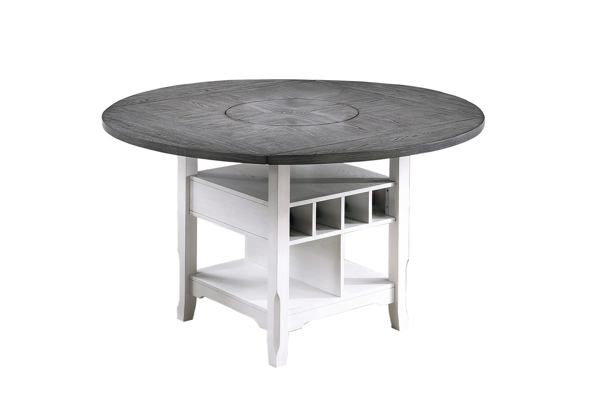 Counter Height Table - Gray+Antique White