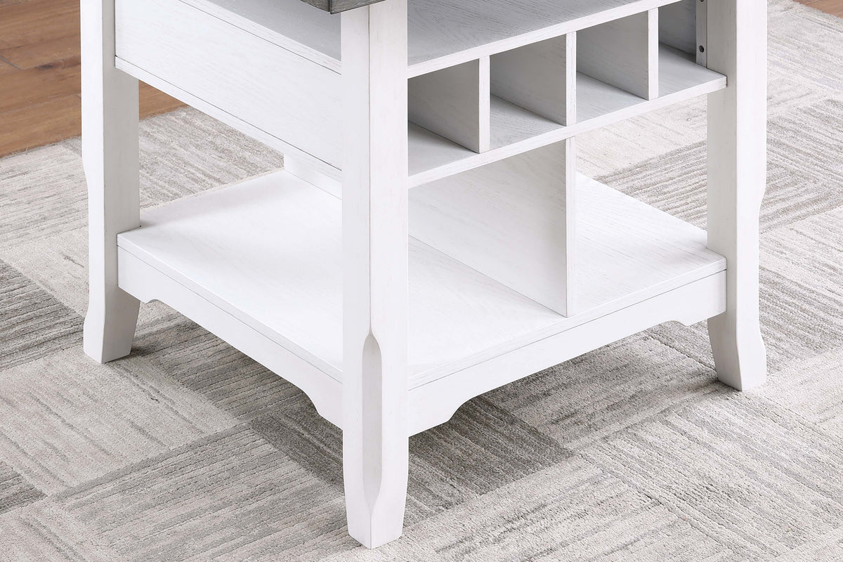 Counter Height Table - Gray+Antique White
