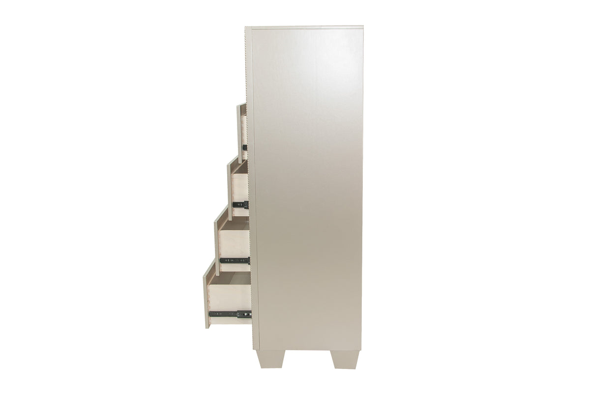 Chest W/Stainless Panel - Silver