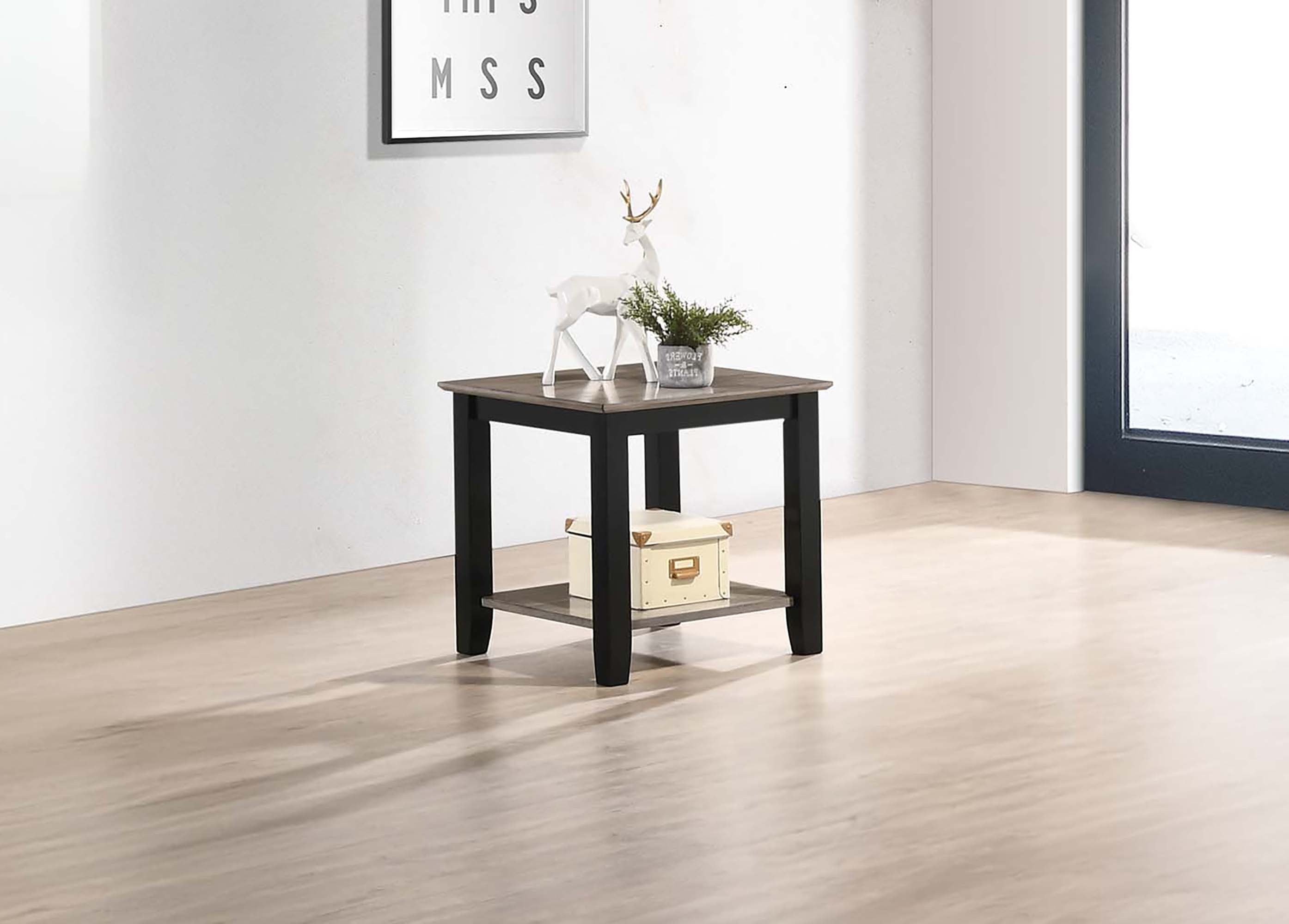 End Table - Gray/Black