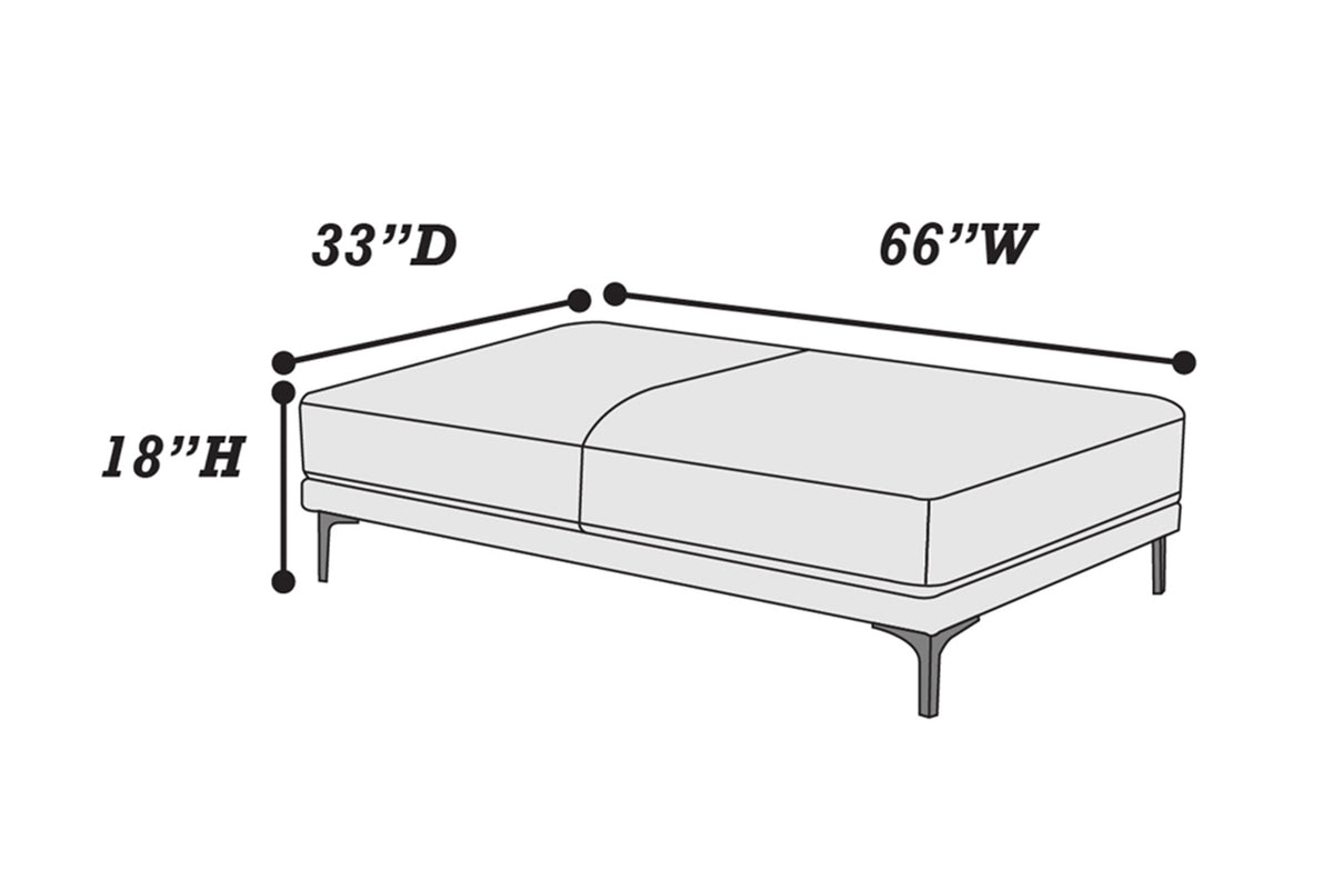 Cocktail Ottoman - Antique Grey