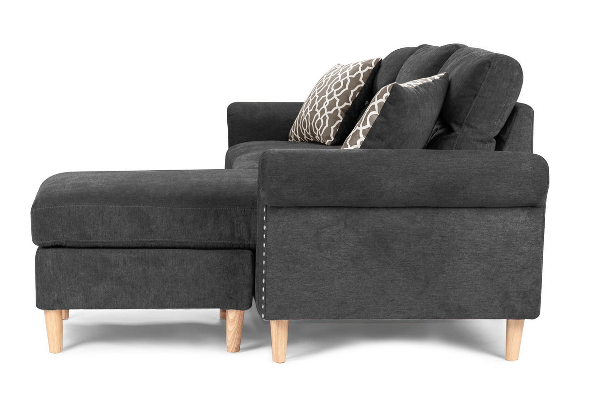 Sectional Set W/2 Accent Pillows - Slate