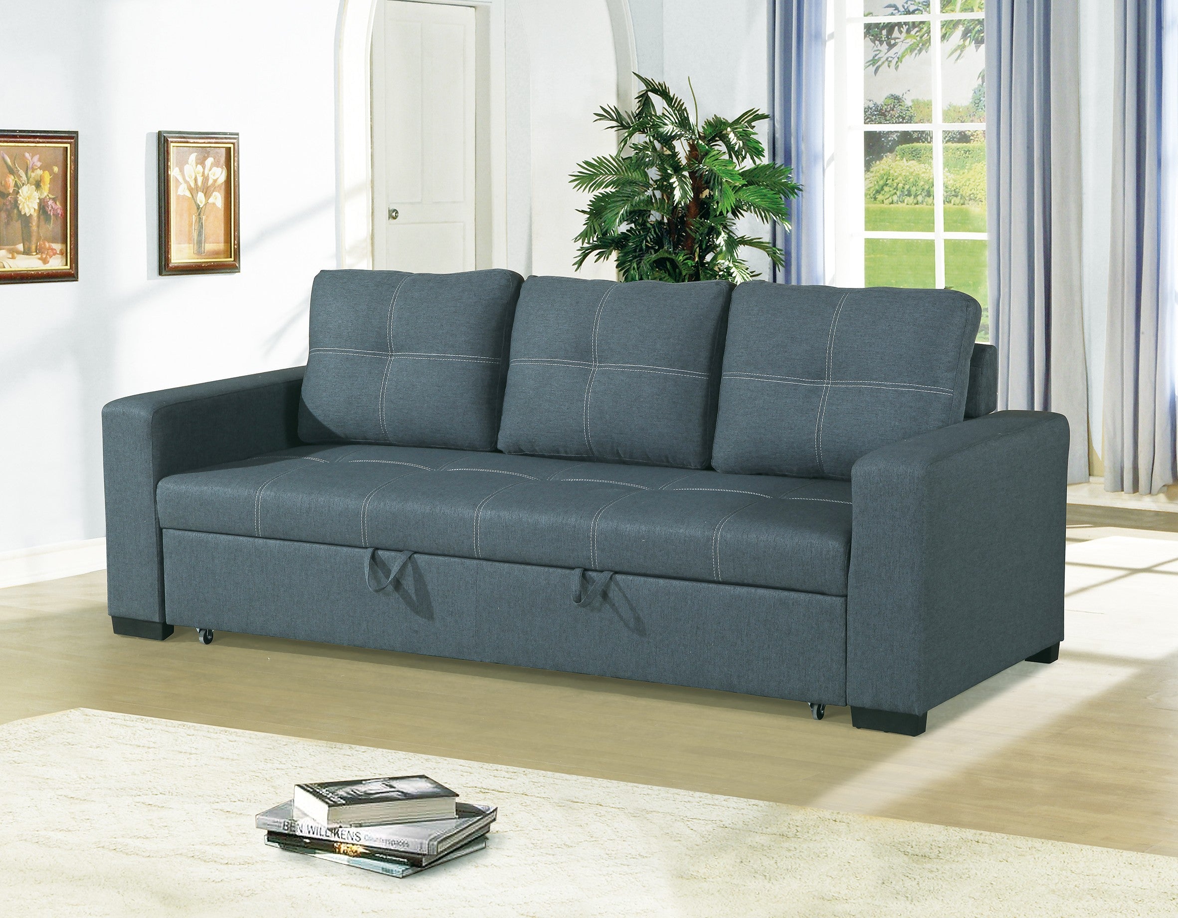 Convertible Sofa - Blue Grey