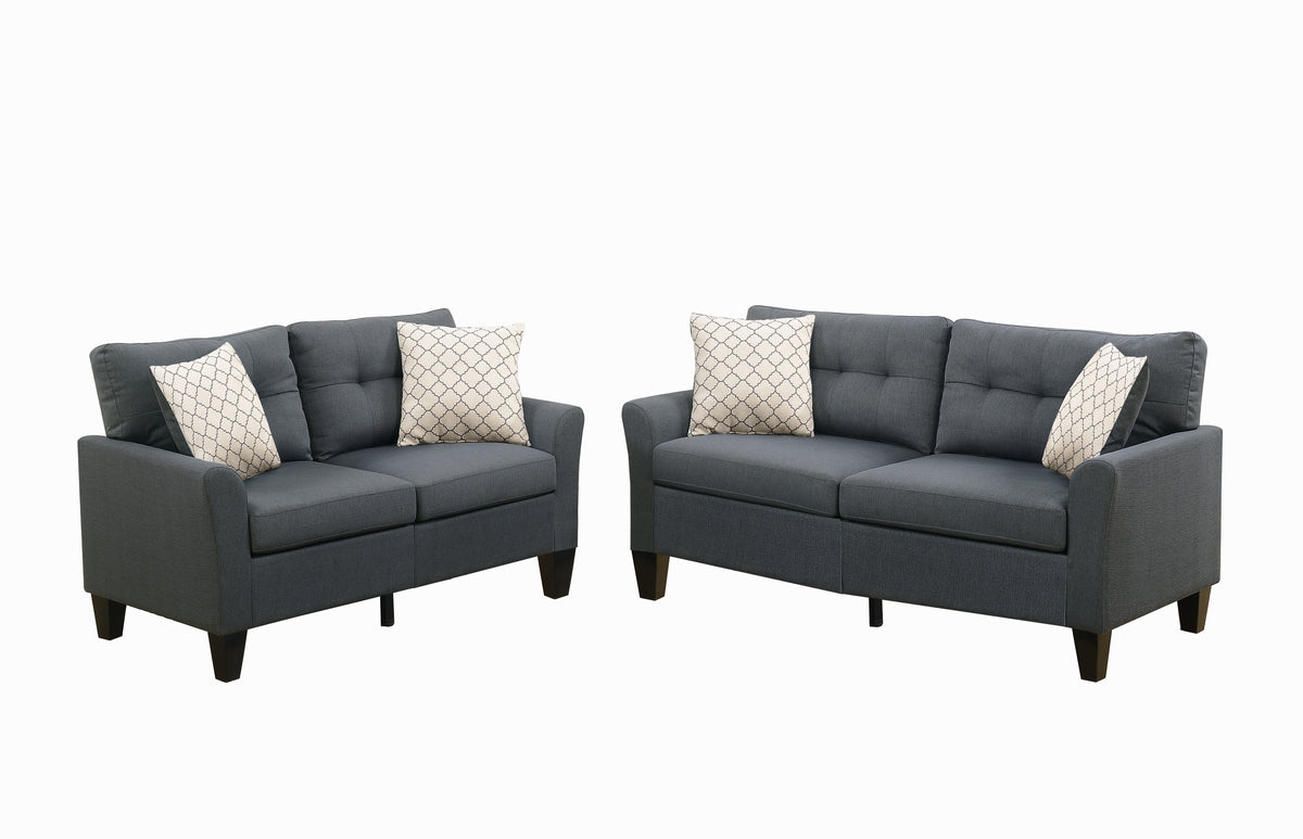 2-Pcs Sofa Set - Charcoal
/Espresso