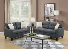 Load image into Gallery viewer, 2-Pcs Sofa Set - Charcoal
/Espresso