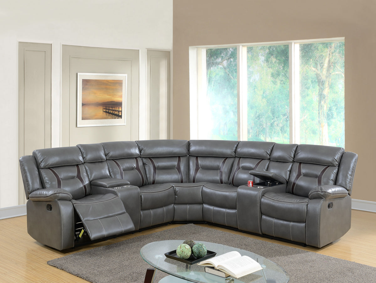 3-Pc Sectional Set - Grey