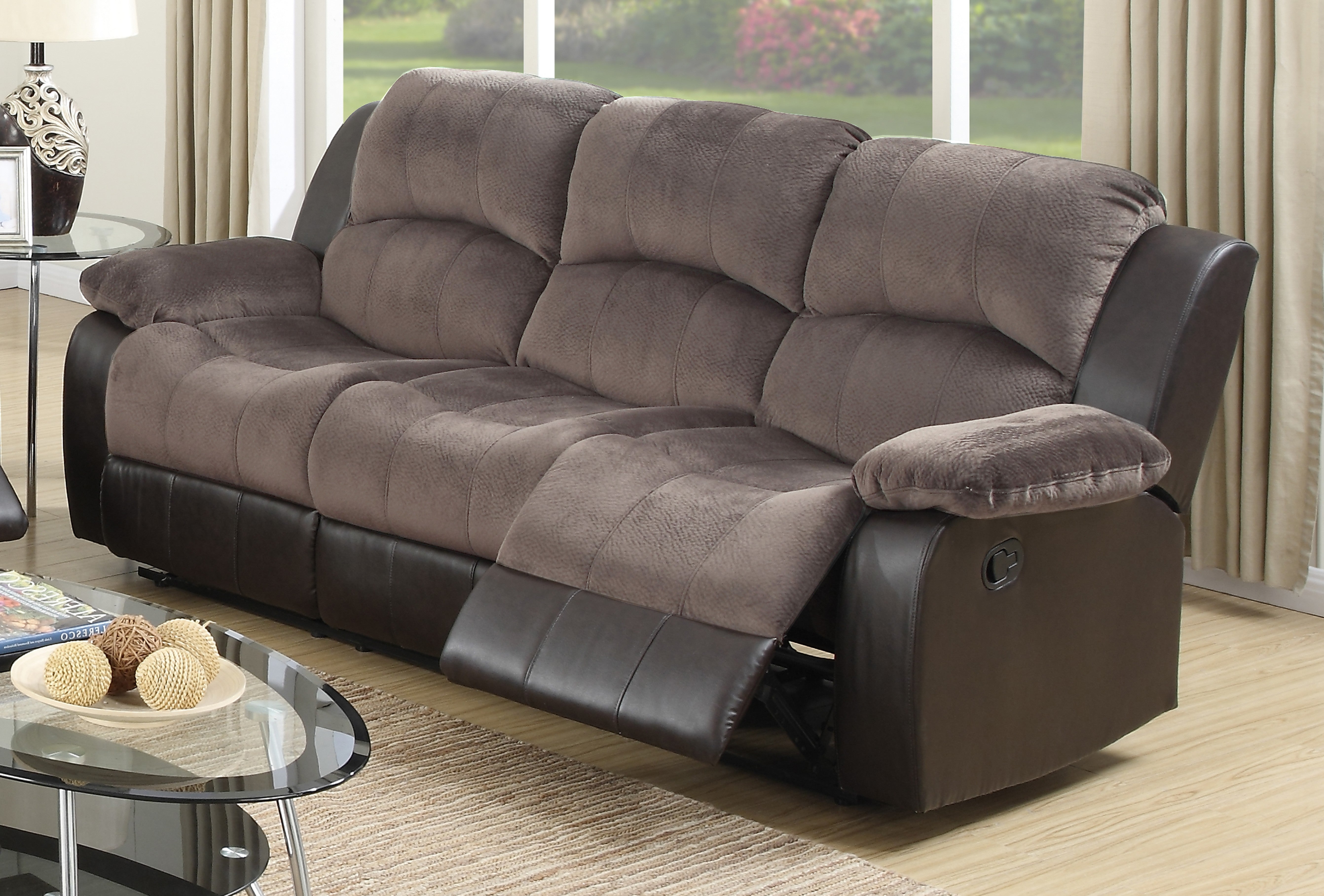 Motion Sofa - Choco Suede
+Black