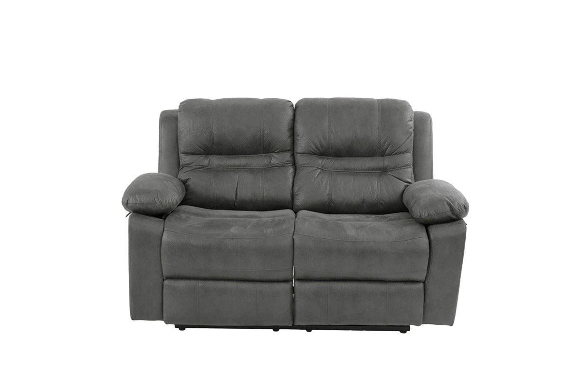 Reclining Loveseat/Handle/Leatherette/Slate Blue - Slate Blue