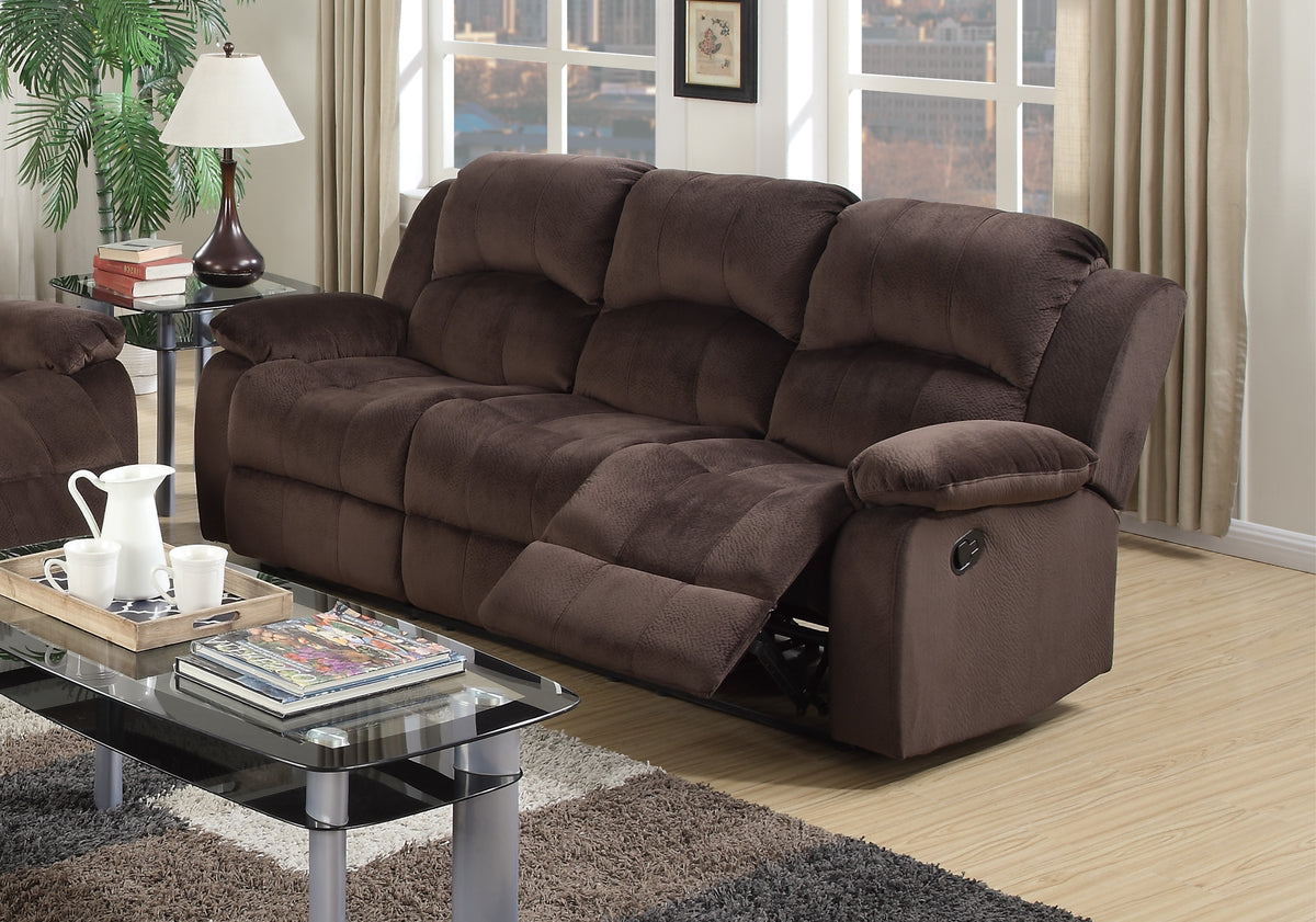 Reclining Sofa/Choco Suede - Choco Suede