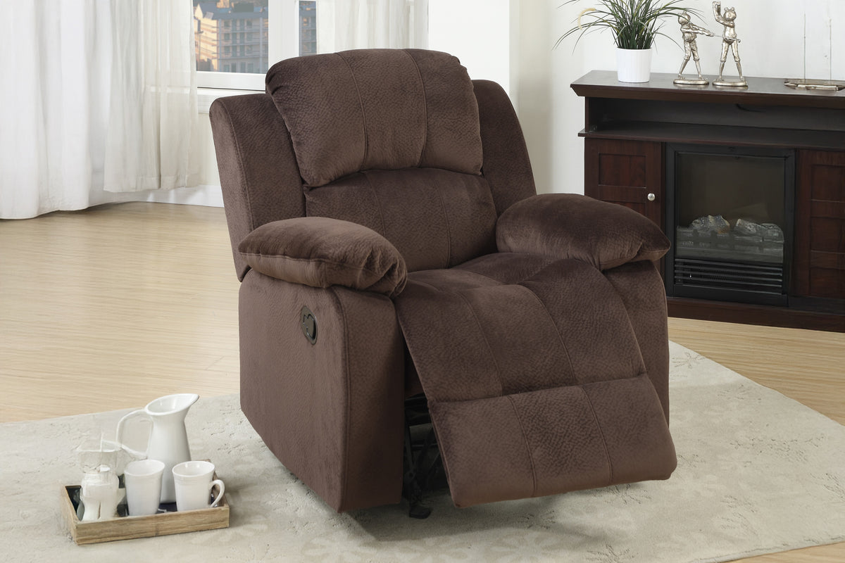 Rocker Recliner/Choco Suede - Choco Suede