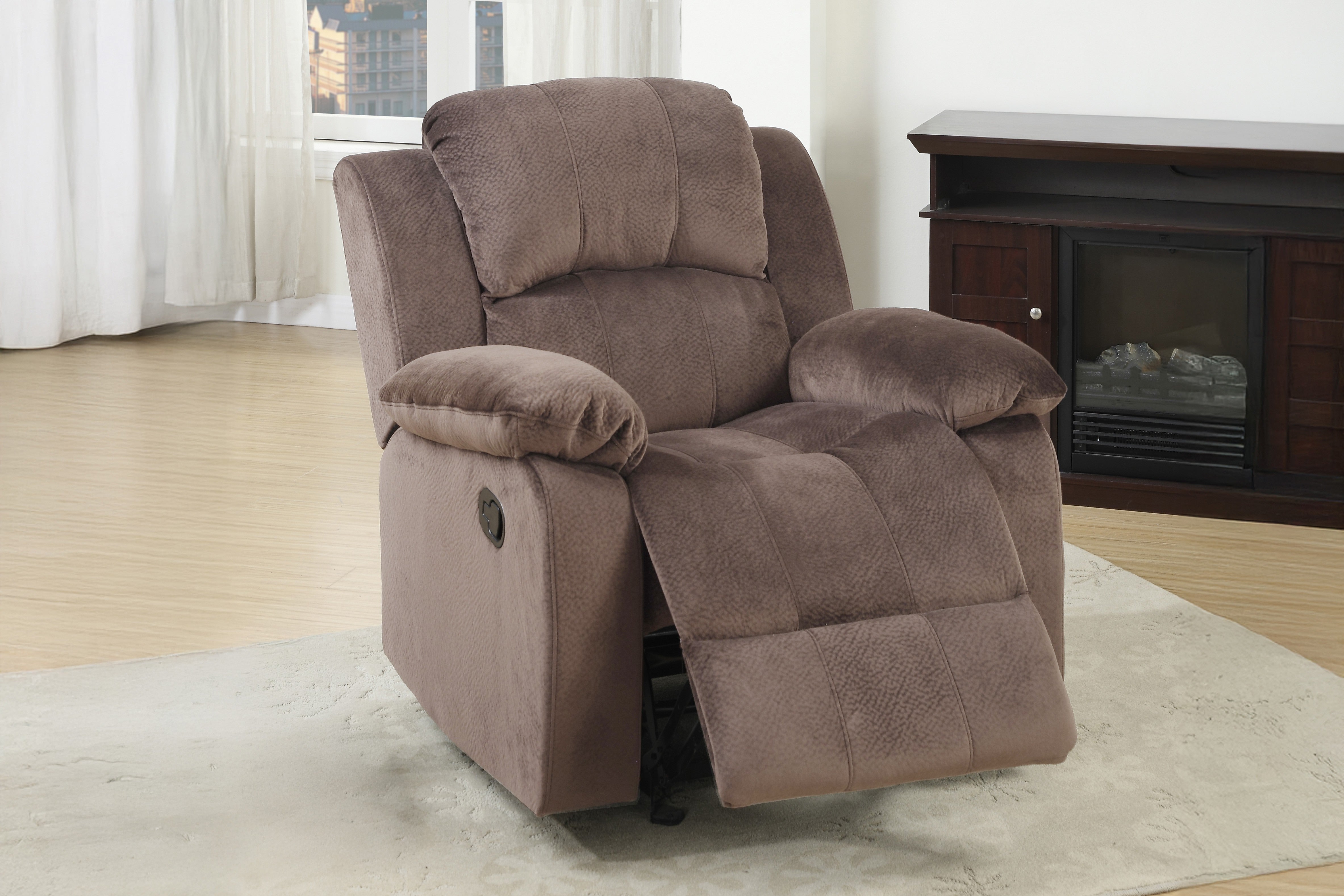 Rocker Recliner - Choco Suede