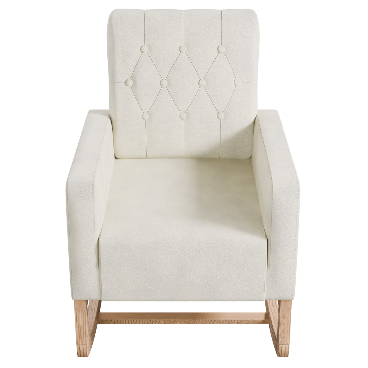 Rocker Chair - Ivory Beige/Espresso