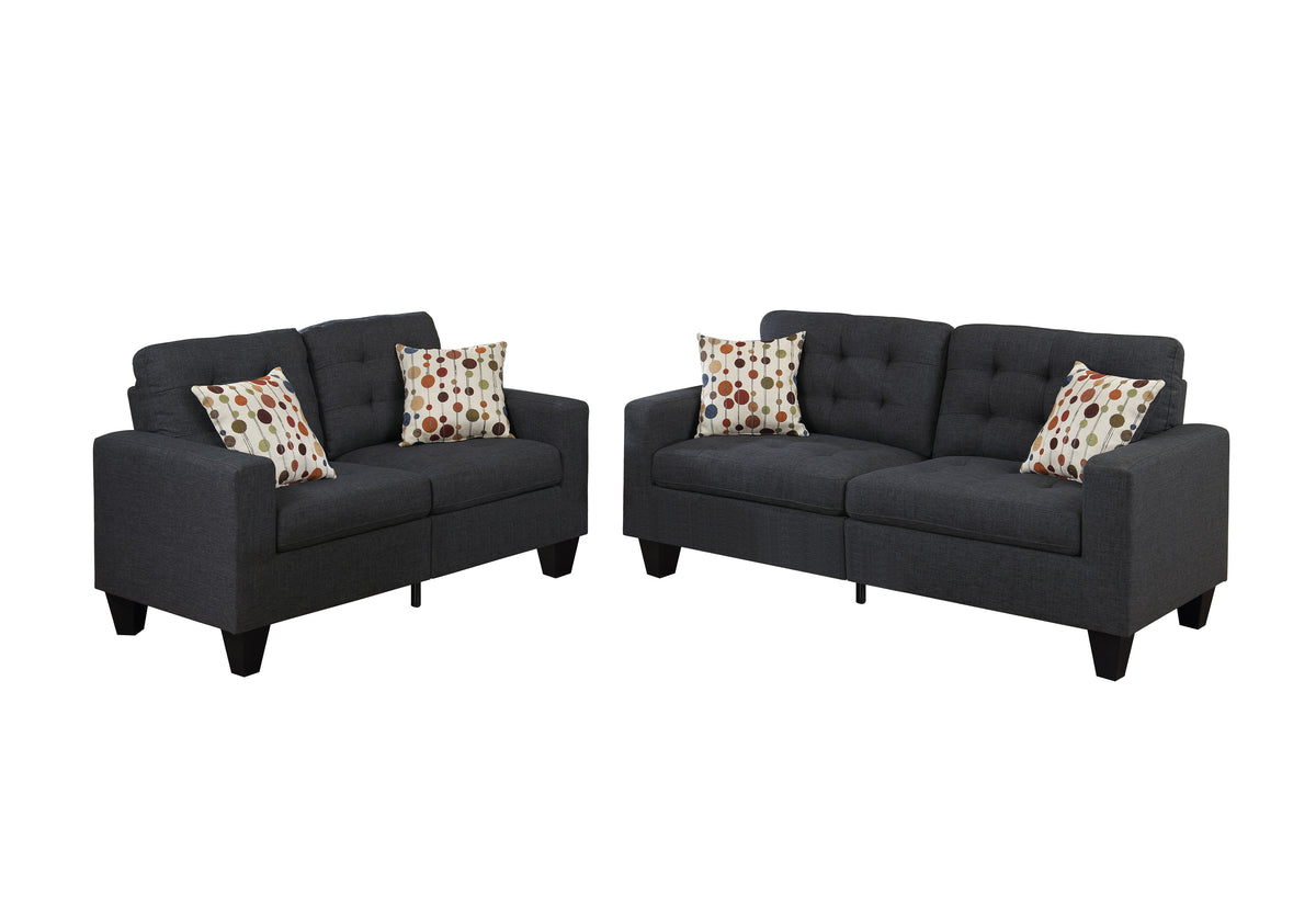 2-Pcs Sofa Set - Blue Grey
/Espresso