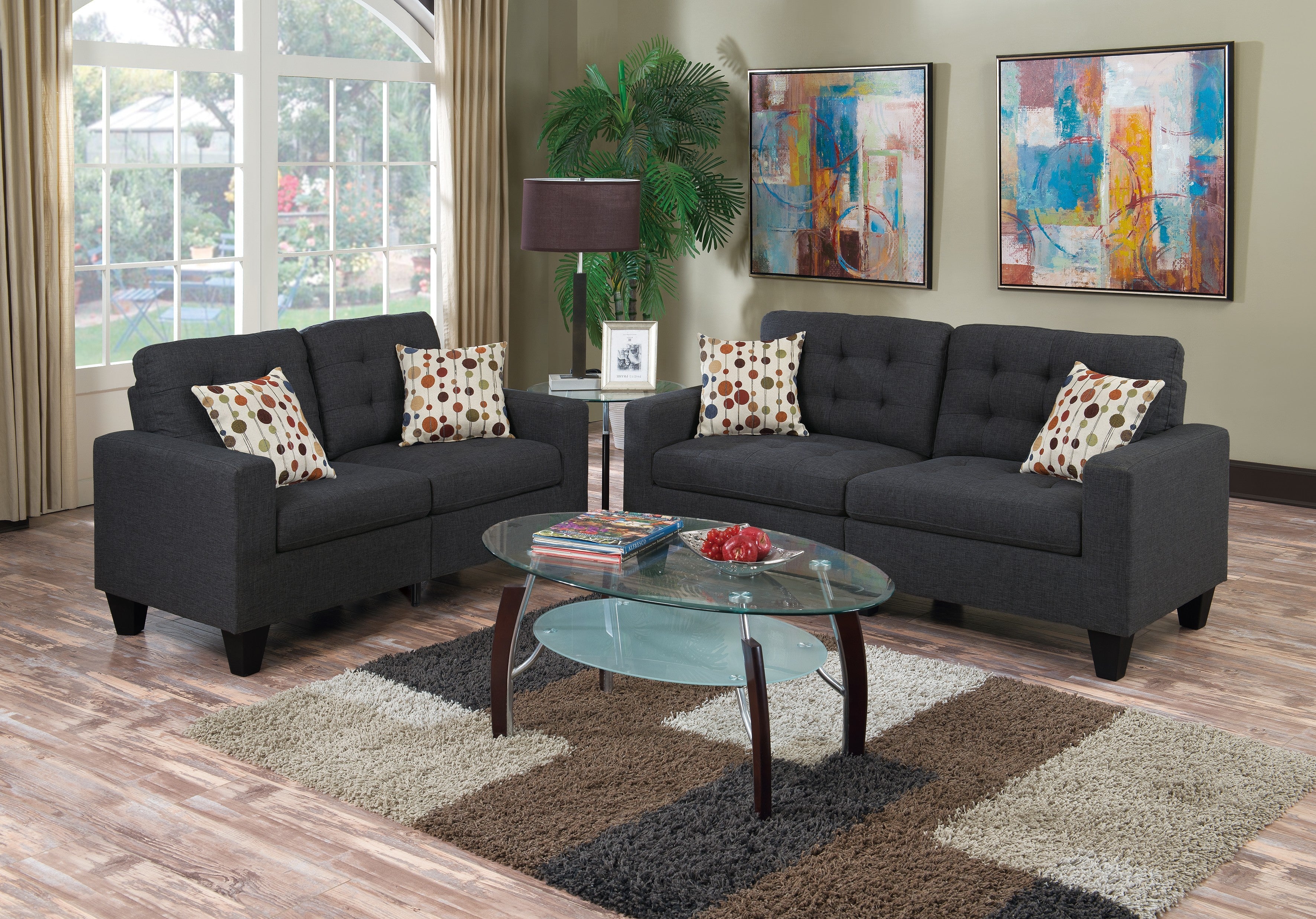 2-Piece Sofa Set - Blue Grey
/Espresso