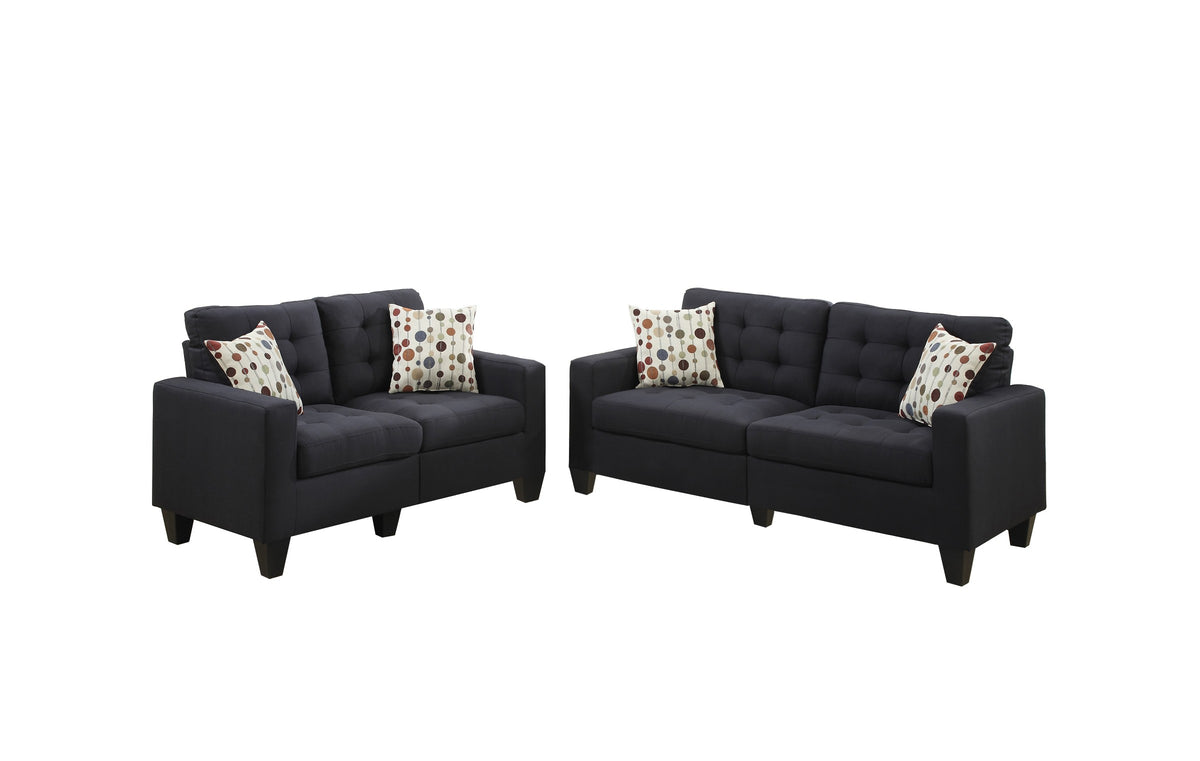 2-Pcs Sofa Set - Black
/Espresso