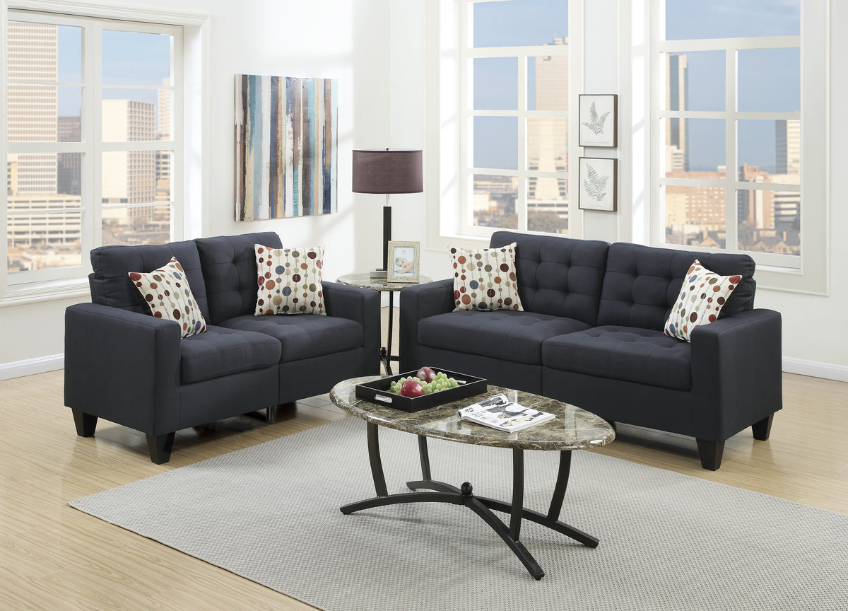 2-Pcs Sofa Set - Black
/Espresso