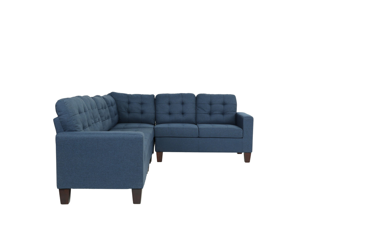 4-Pcs Sectional W 2 Accent Pillows - Navy
/Espresso