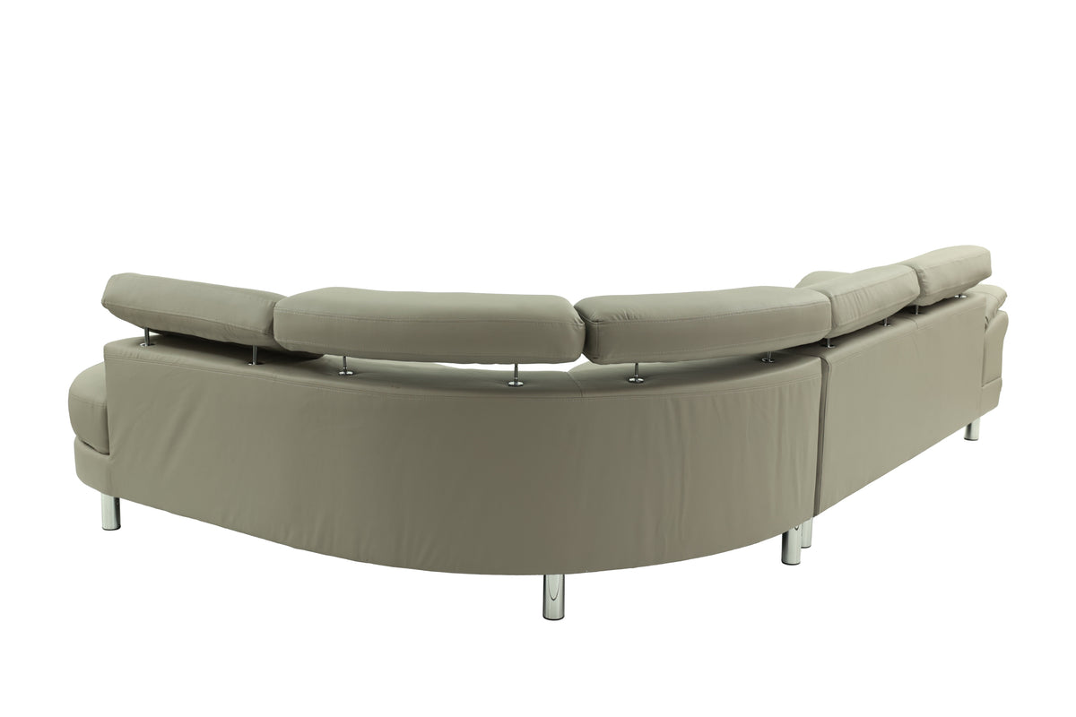 2-Pcs Sectional - Light Grey