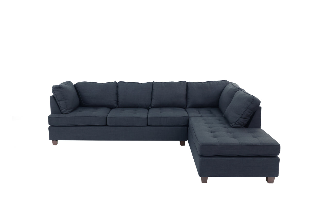 2-Pcs Sectional Set - Dark Blue