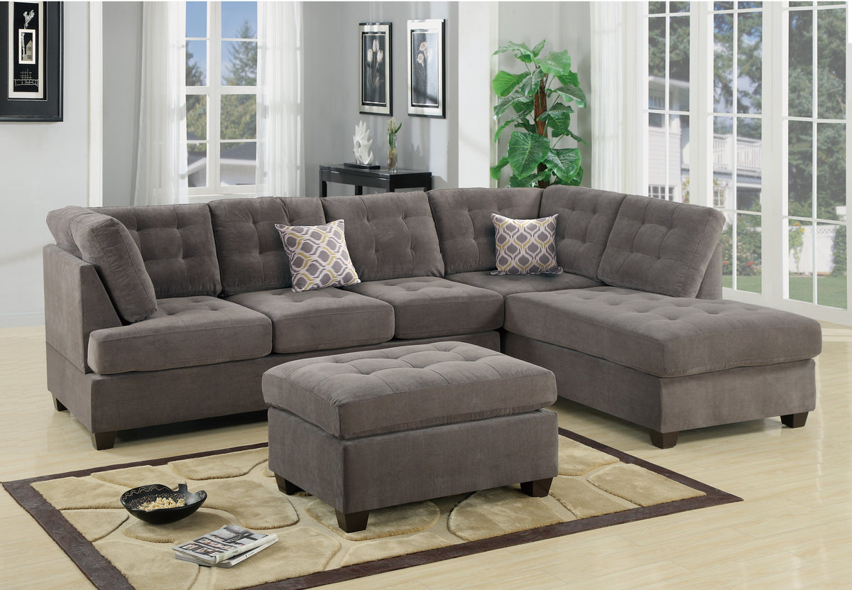 Cocktail Ottoman - Charcoal