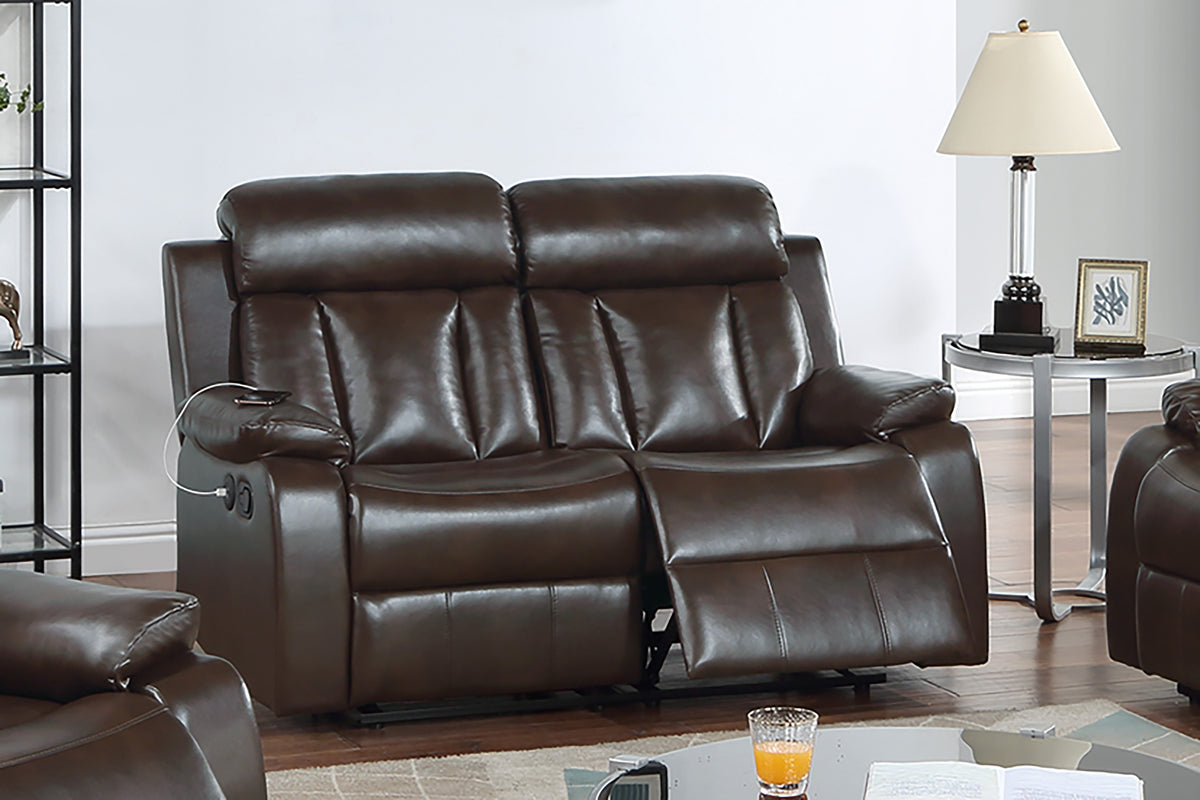 Recliner Loveseat - Brown