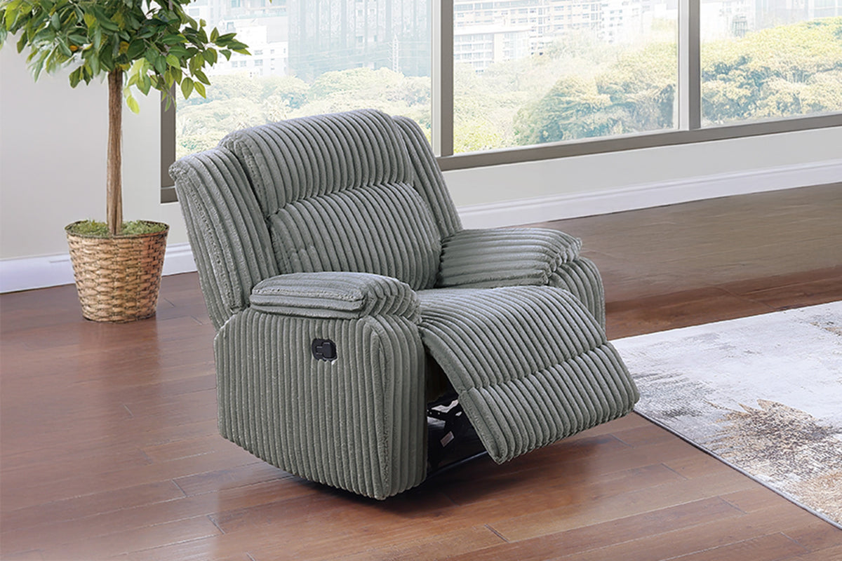 Recliner-Smoke Fur-Like Corduroy - Smoke