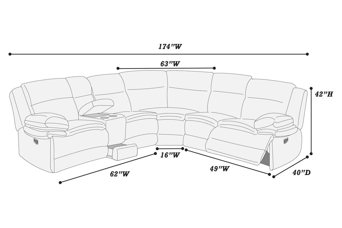 Manual Sectional-Light Gray Fur Like Corduroy