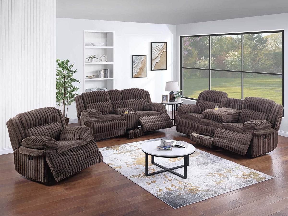 Glider Recliner-Choco Fur Like Corduroy - Chocolate
