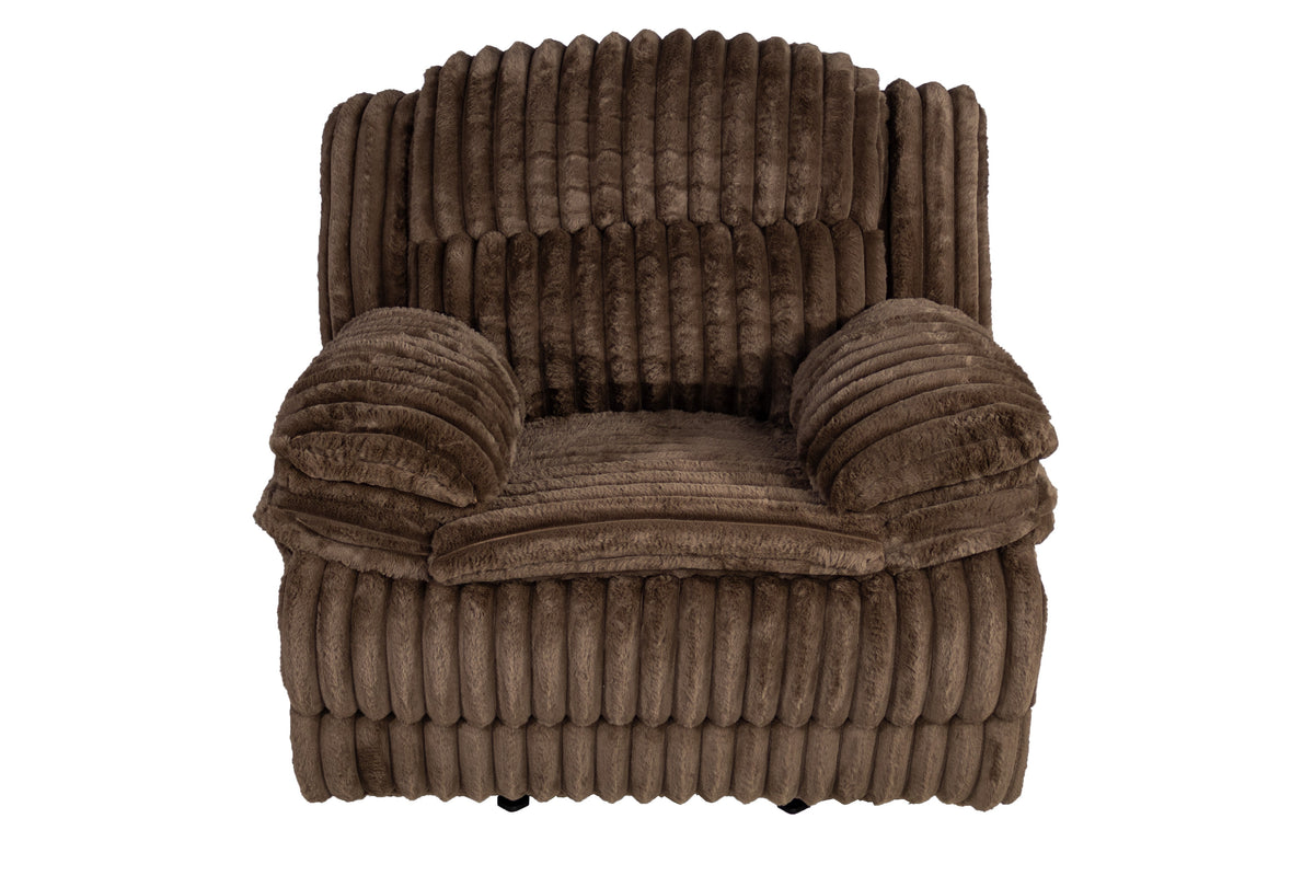 Glider Recliner-Choco Fur Like Corduroy - Chocolate