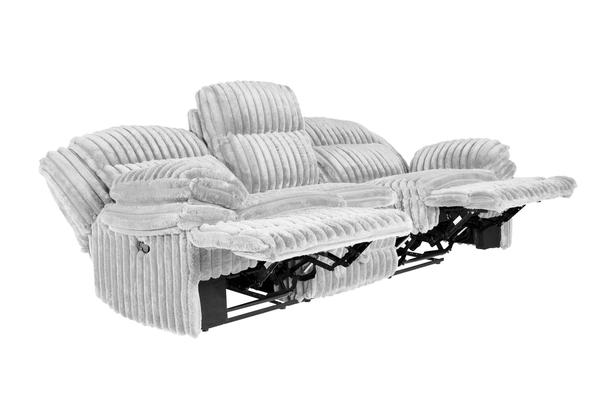 Recliner Sofa W/Fold Table+Charger+Drawer