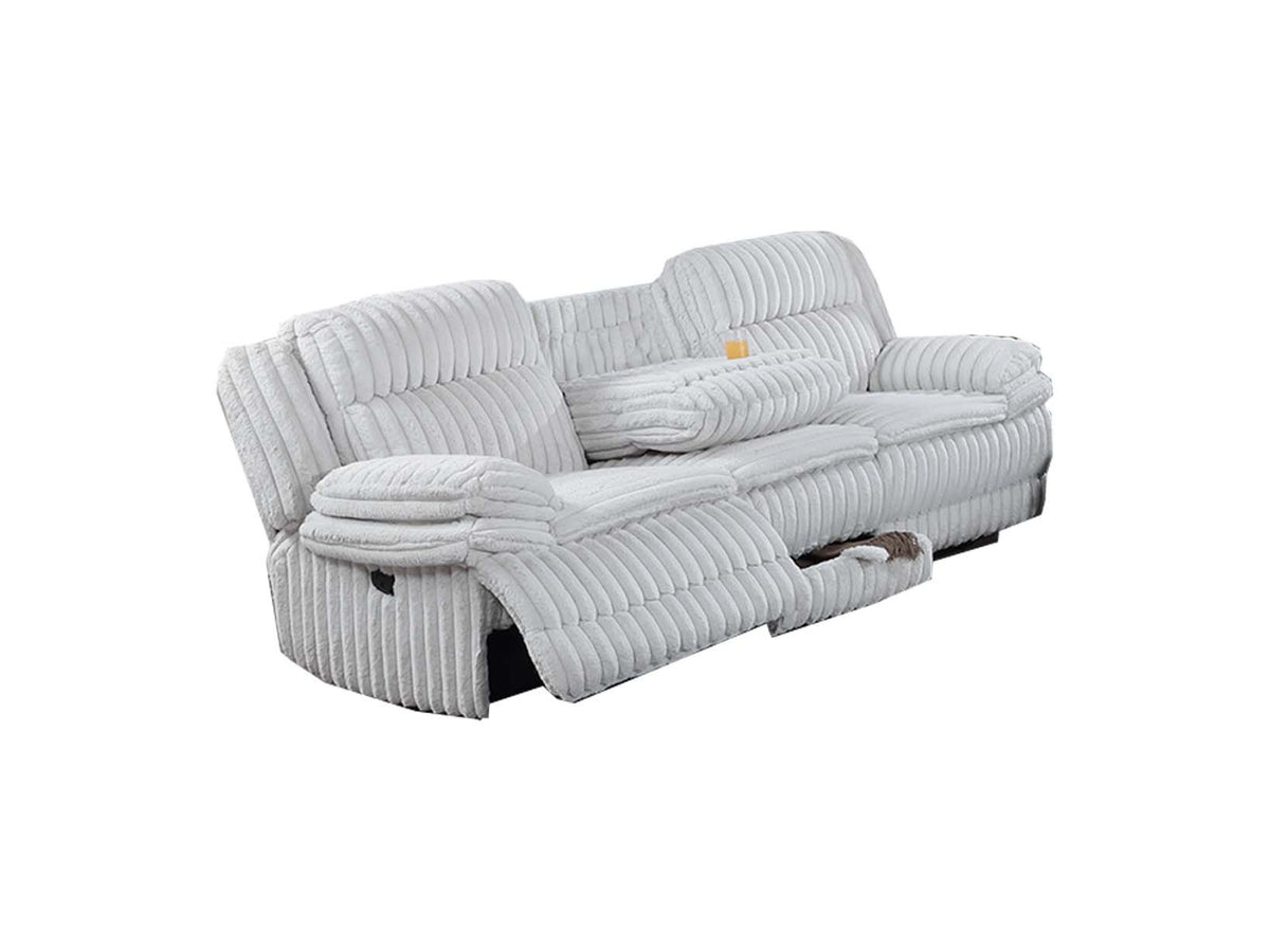 Recliner Sofa W/Fold Table+Charger+Drawer