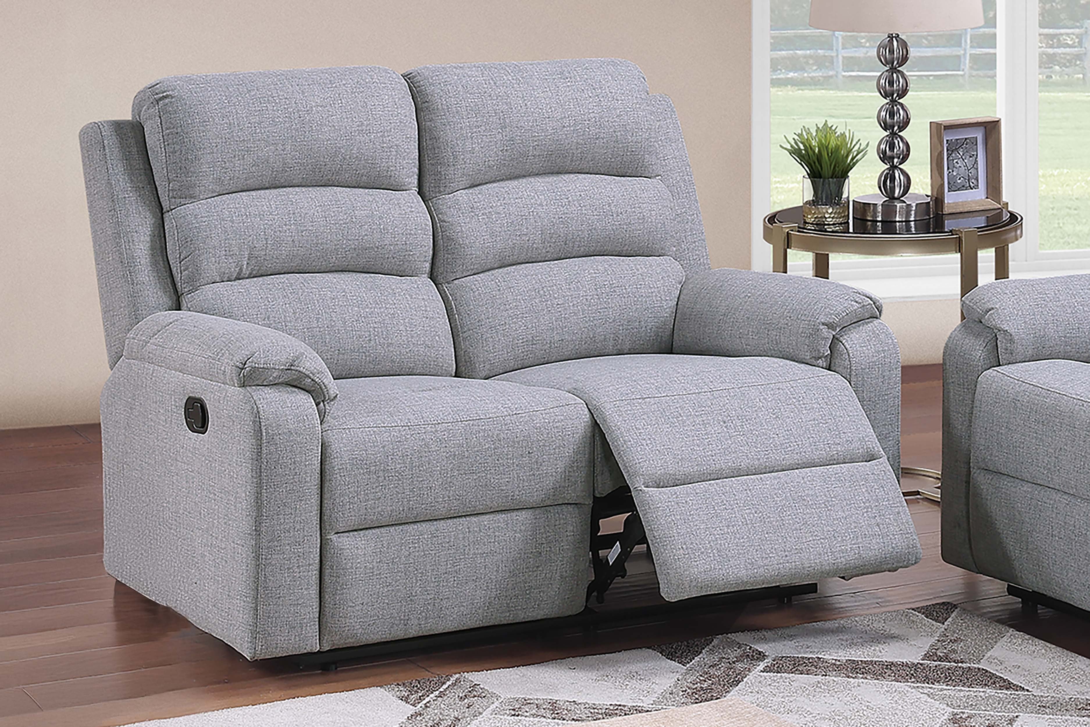 Motion Loveseat - Sincere Bone Burlap Fabric