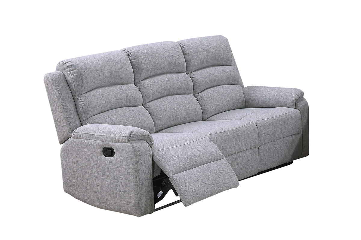 Reclining Sofa - Sincere Bone Burlap Fabric