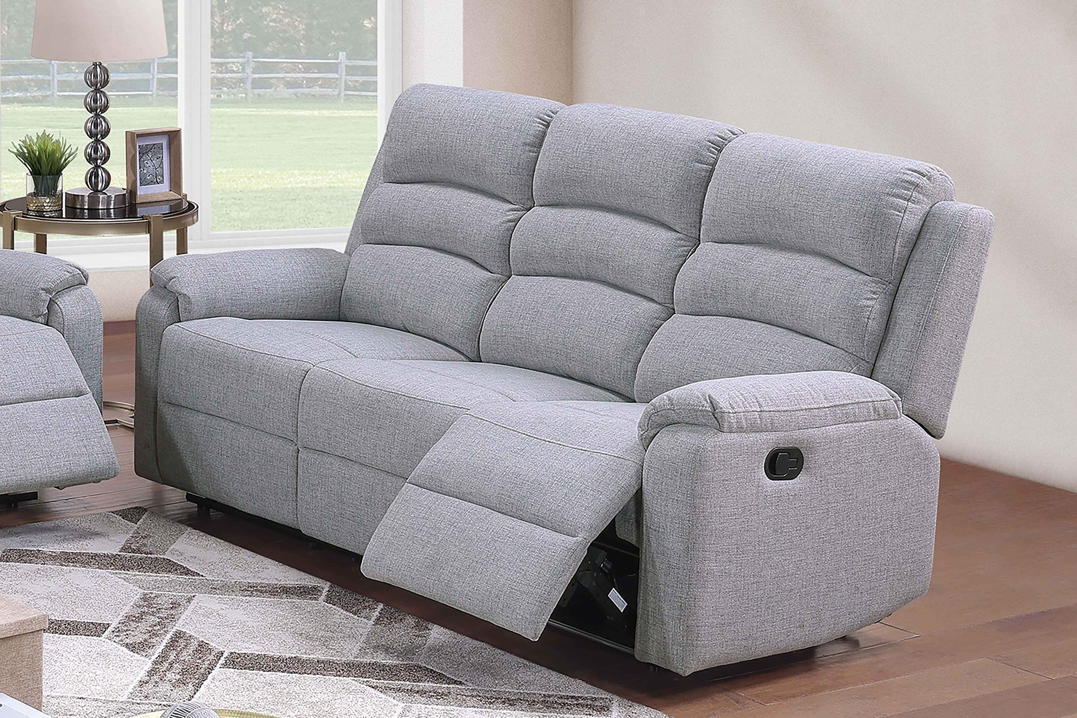 Motion Sofa - Sincere Bone Burlap Fabric