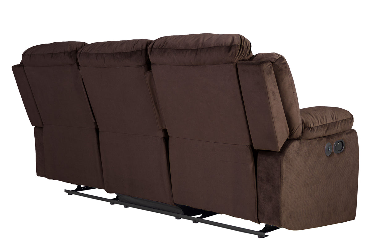 Reclining Sofa - Chocolate