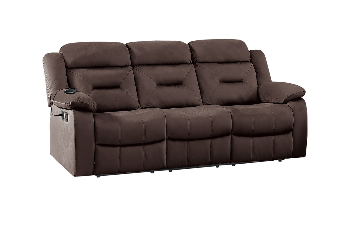 Reclining Sofa - Chocolate