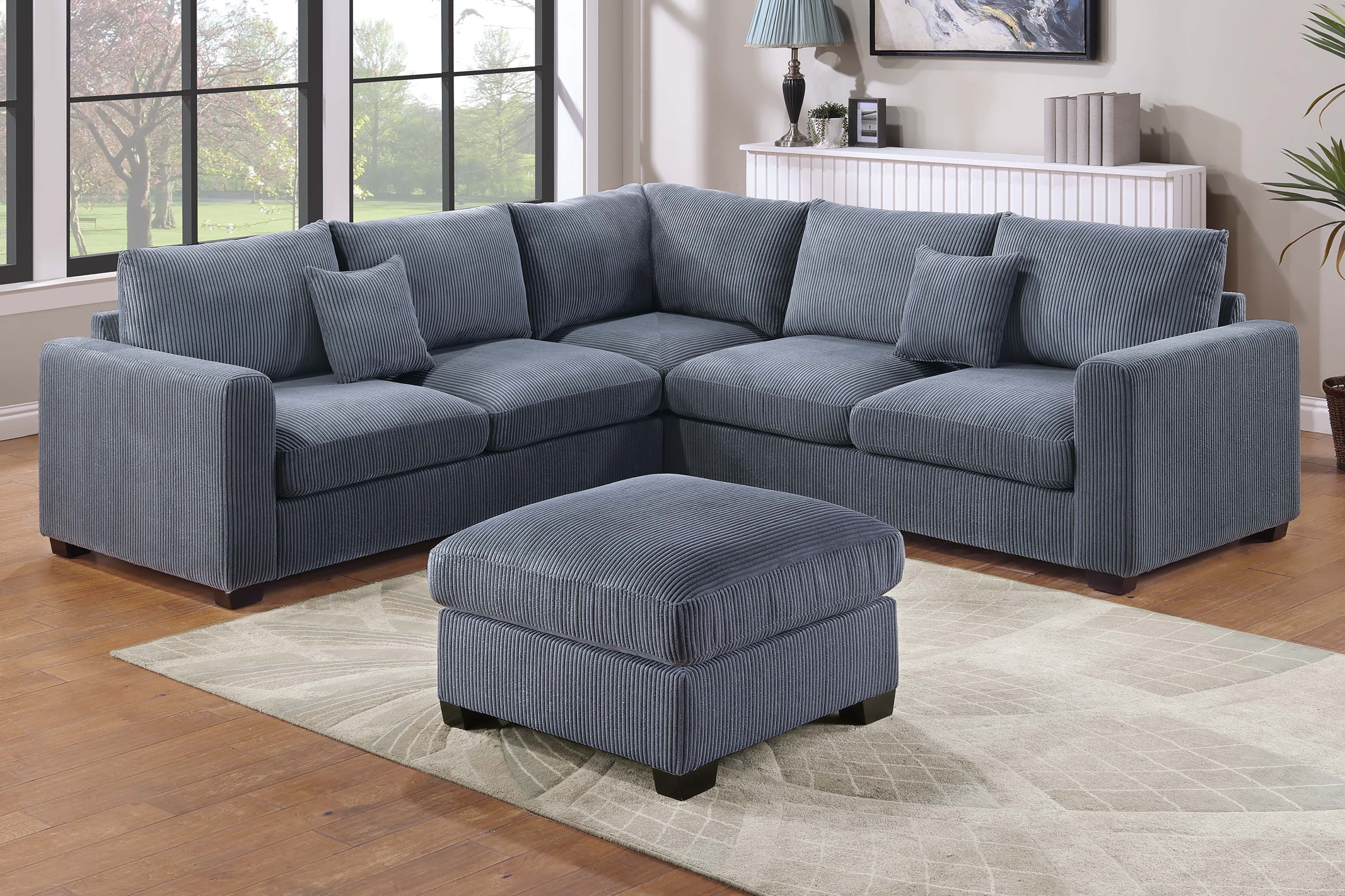 4-Piece Sectional Set - Dark Gray