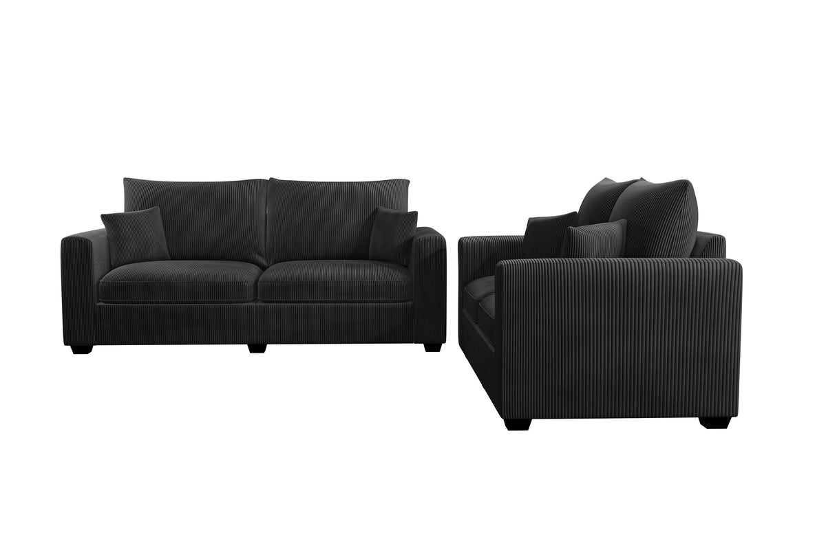 2-Pc Sofa Set - Black