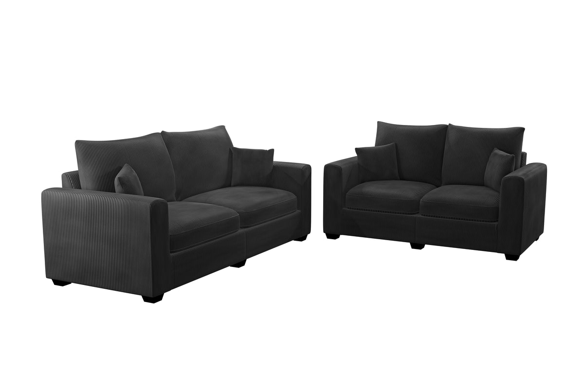 2-Pc Sofa Set - Black