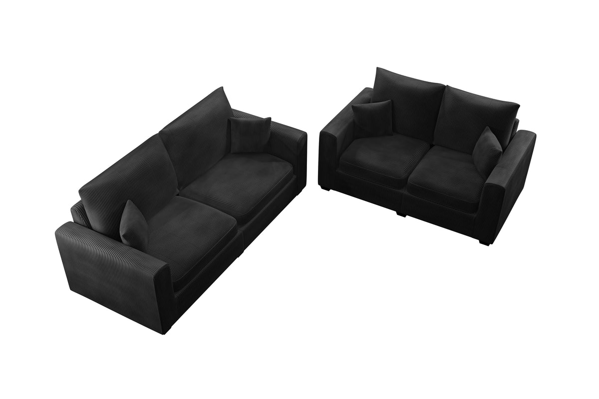 2-Pc Sofa Set - Black