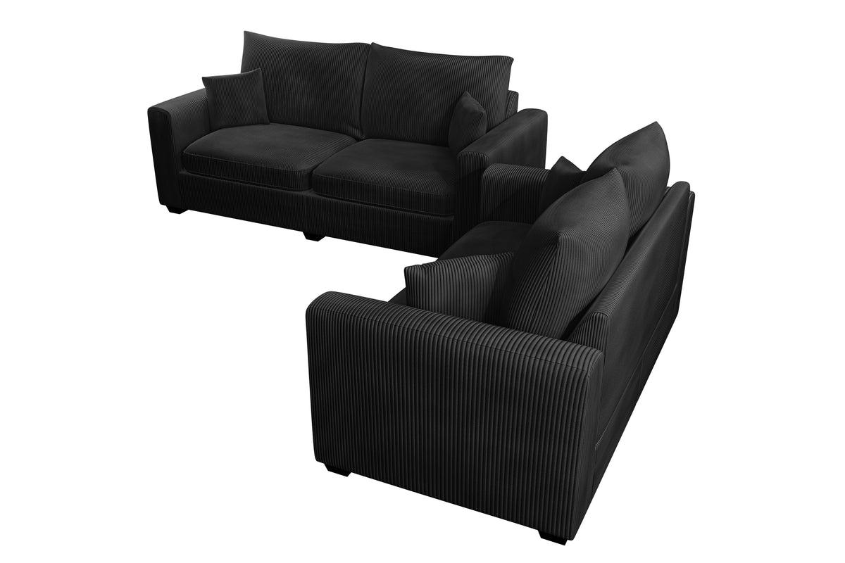 2-Pc Sofa Set - Black