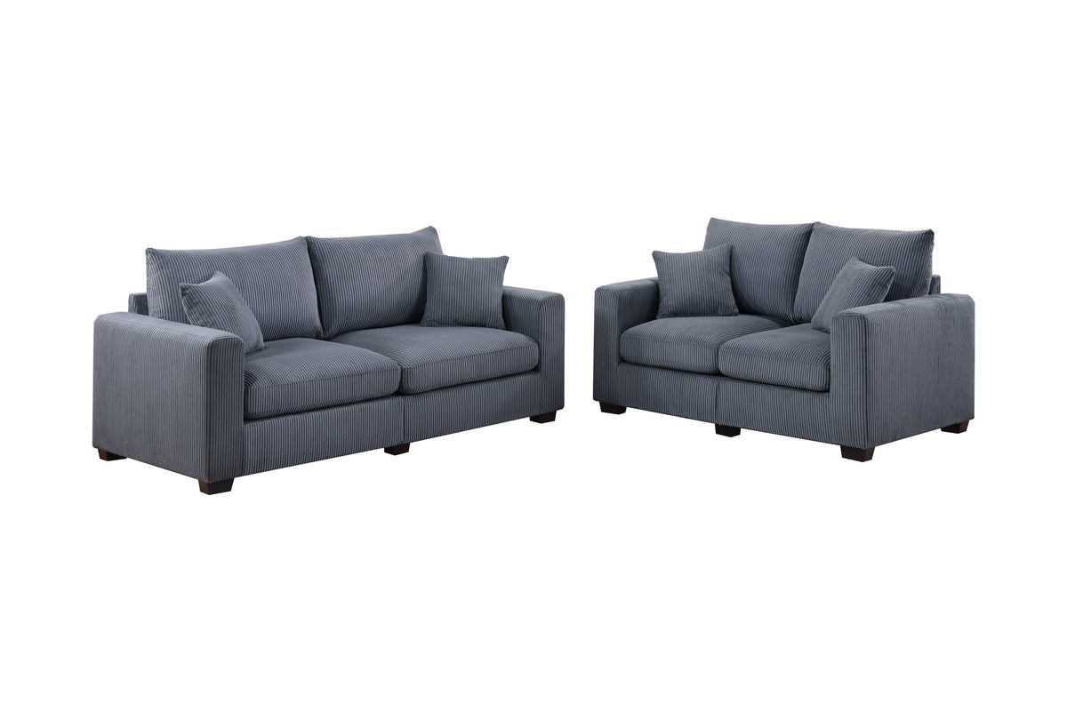 2-Pc Sofa Set - Dark Gray