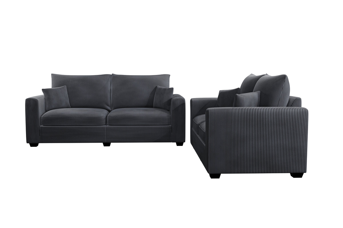 2-Pc Sofa Set - Dark Gray