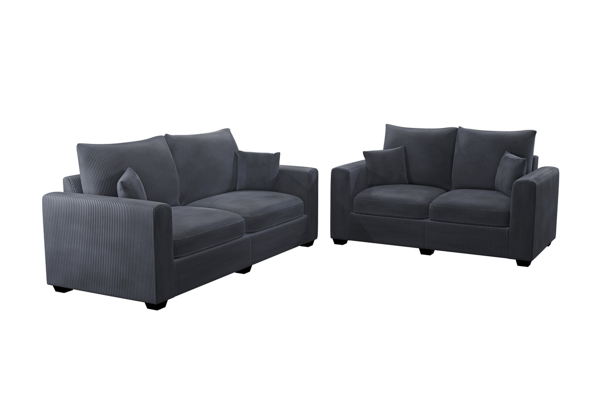 2-Pc Sofa Set - Dark Gray