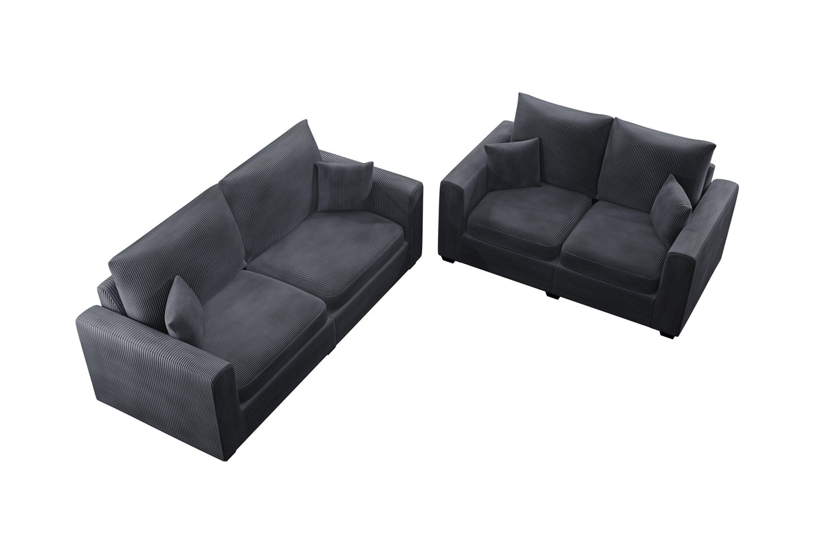 2-Pc Sofa Set - Dark Gray